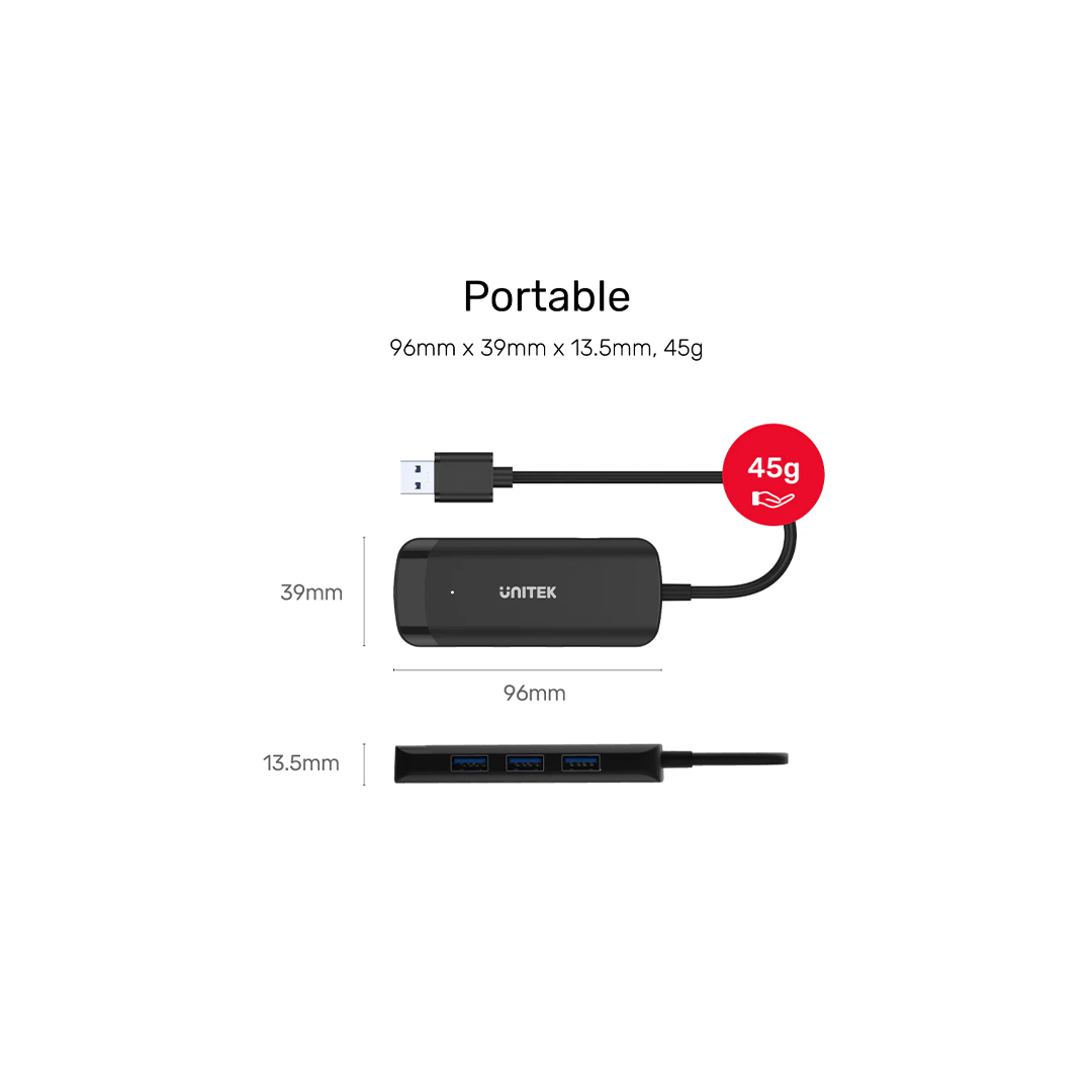 موزع Unitek H1111D uHUB Q4 مزود بـ 4 منافذ USB 3.0 موزع Unitek H1111D uHUB Q4 مزود بـ 4 منافذ USB 3.0